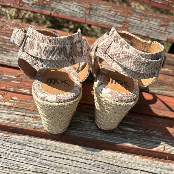 Sofft Inez Espadrille Snakeskin print Wedge Sandals NWOB Sz-8.5.  K - Picture 10 of 14